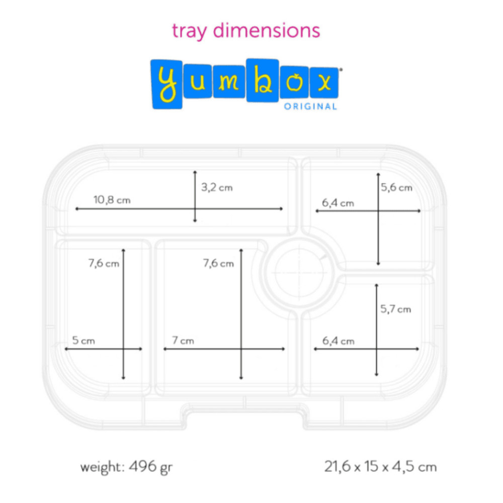 Yumbox Original Φαγητοδοχείο με 6 χωρίσματα (Wow Red - Funny Monsters)