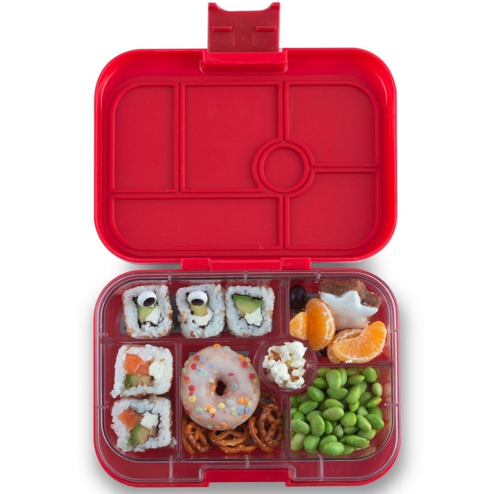 Yumbox Original Φαγητοδοχείο με 6 χωρίσματα (Wow Red - Funny Monsters)